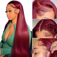 30 Inch 613 Lace Front Wig Human Hair 220 Density Blonde Wig Human Hair 13X6 HD Transparent Straight Lace Front Wigs Blonde Glueless Wig for Women Pre Plucked with Baby Hair