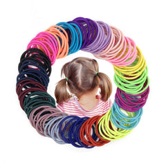 Small Hair Ties,20 Multicolors Small Hair Elastic,No Crease Hair Ties Elastics,Hair Ponytail Holders Hair Accessories for Little Girls Kids(Diameter 2 cm)