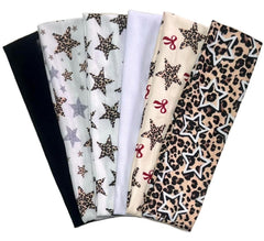 TERSE Fashion Women's Headbands for Short Hair Non Slip Elastic Floral Hairbands, Soft Fabric 2 Inches Thick Stripe Head Bands for Girls, Valentine's Day Heart Headbands