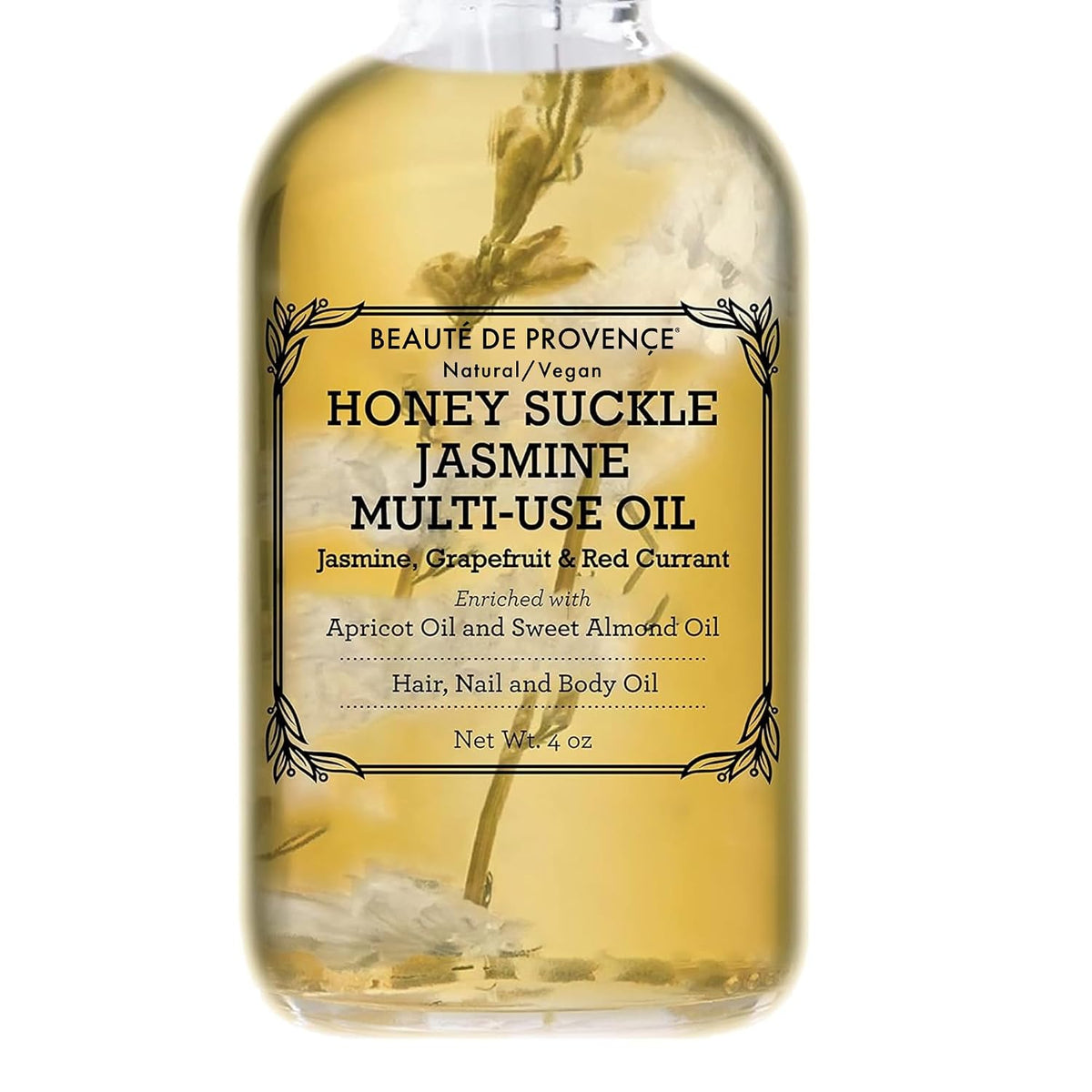 Multi-Use Face, Body & Hair Oil - Hydrates Skin, Restores Shine - With Apricot, Coconut Oil & Vitamin E - 4 Fl Oz