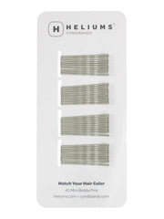 Heliums Mini Bobby Pins - Ash Blonde - 40 Pack, 1.5 Inch Small Hair Pins For Thin Hair & Kids