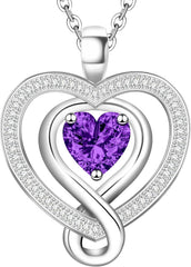 925 Sterling Silver Heart Necklace - Elegant Silver Jewelry for Women - Heart Pendant for Birthday, Anniversary - Ideal for Wife, Mom, Girlfriend