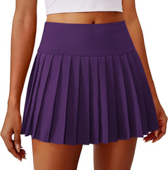 PINSPARK Pleated Tennis Skirts for Women High Waist Golf Skirt Lightweight Mini Athletic Skorts for Pickleball Workout
