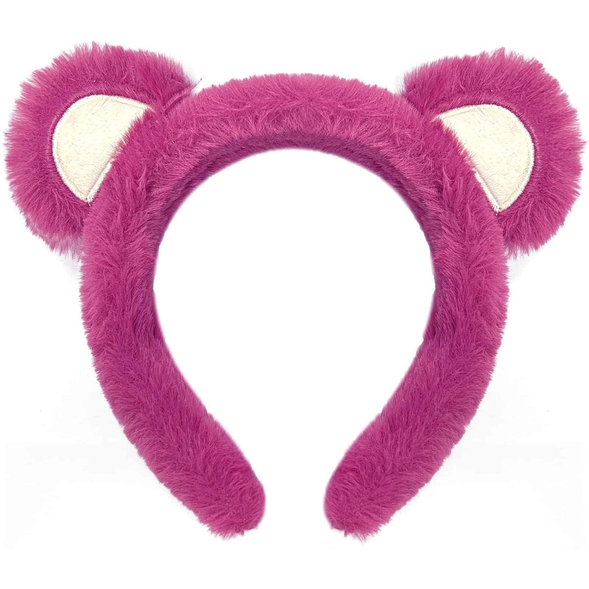 Wittocs Pink Bear Ears Headband Plush Bear Ear Headwears for Women Girls Makeup Headband Cute Fashion Fluffy Soft Face Washing Headbands New Year Christmas Valentines Day Hair Hoop