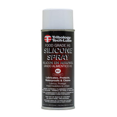 Tribology Tech-Lube Silicone Grease Spray, H1 Food Grade, 10 oz – NSF Certified, High-Temp Lubricant for Food Equipment, Waterproof, Rust-Resistant, Aerosol Application