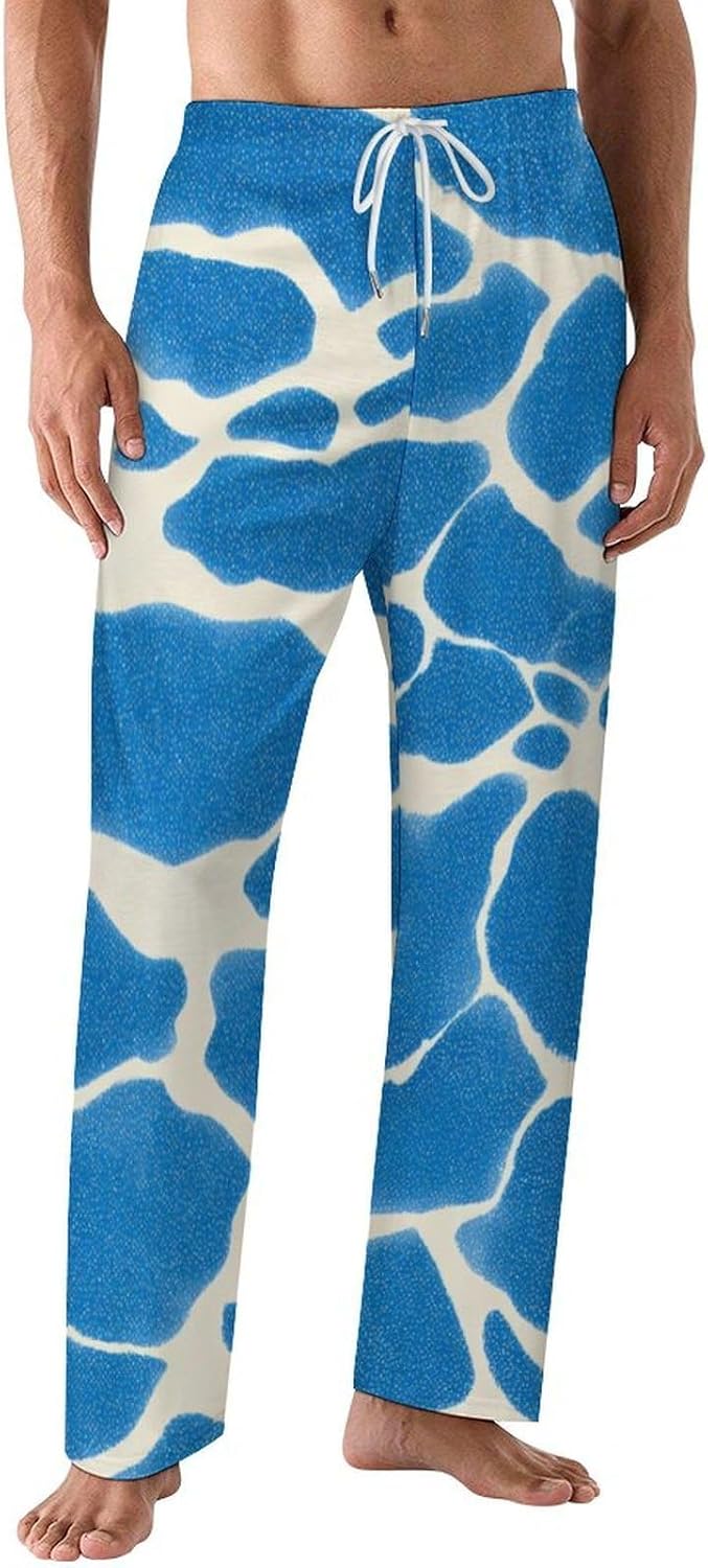 Lemon Prints Pajama Pants for Men Soft Lightweight Lounge Pj Bottoms with Drawstring Pockets