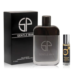 Men's Cologne Set LION BLACK 100ml Eau de Toilette & 10ml Pheromone Perfume Oil | Citrus Floral Woody Fragrance | Long Lasting Fresh & Sophisticated Scent for Men Gift