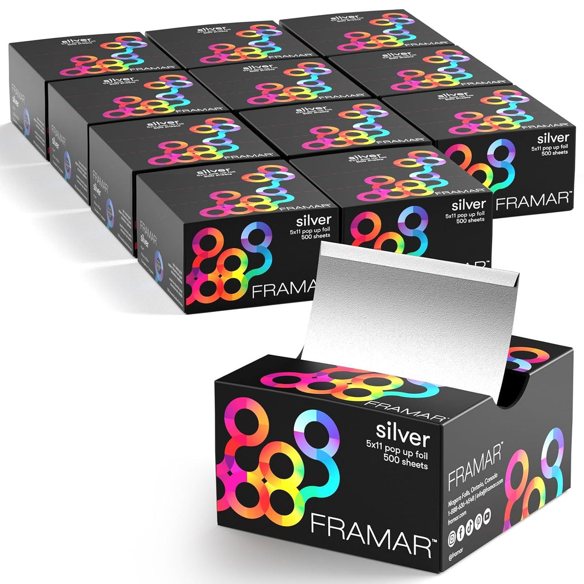Framar Plaid Hair Foils For Highlighting - Pop Up Hair Foil For Hair Highlighting, Highlight Foils For Hair, Aluminum Foil Sheets, Salon Foils For Hair Stylist, Non Slip 500 Pop Up Foil Sheets