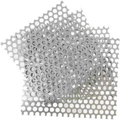 SCITOY Perforated Metal Sheets 304 Stainless Steel Perforated Plate, for Ventilation Grill Security Grates Sheet Plate Decorative Screen Customizable(4mm Mesh,25x25cm)