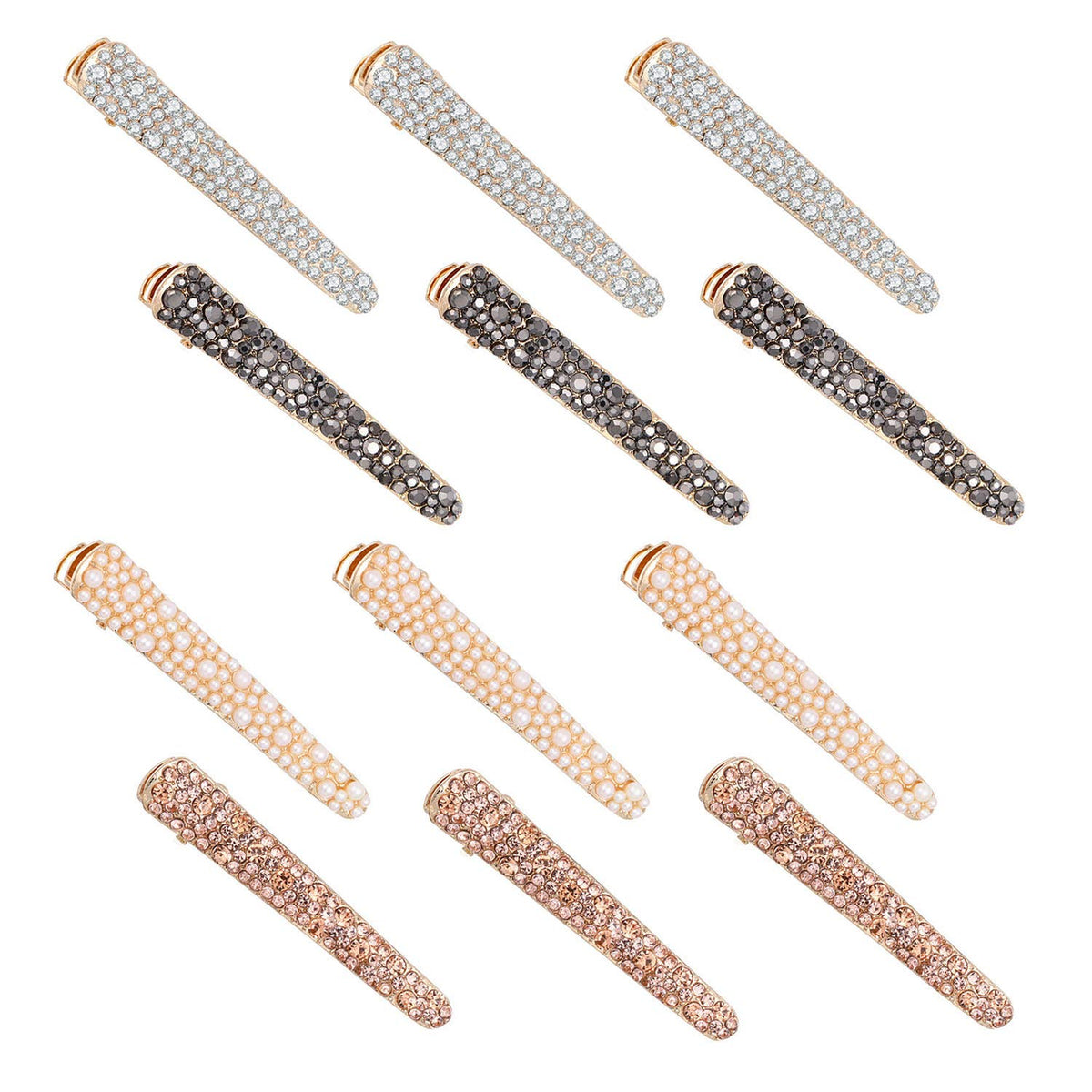 MIAO JIN 14 Pcs Hair Clips Bobby pins Acetate Barrettes Hair Accessories Fashion Geometric Bobby Hair Clips (7 Design)