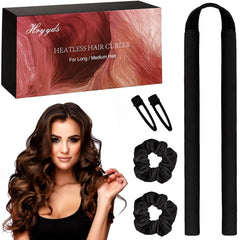Upgraded Heatless Hair Curler, with Gift Box, Velvet Heatless Curls Headband - No Smell, Hair Curlers to Sleep in, Heatless Hair Curlers for Long Hair and Medium Hair (Pink)