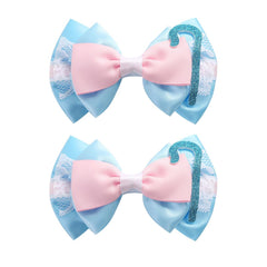 2PCS Toy Hair Bow Clips for Women Girls 4 Inch Cute Cartoon Birthday Party Hair Accessories for Buzz