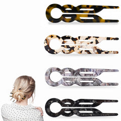 4PCS French Lialys Hair Pins for Women 4.33 inch Length Prestige Elegant Hairpins Suitable for Thick Medium Long Most Hair Types