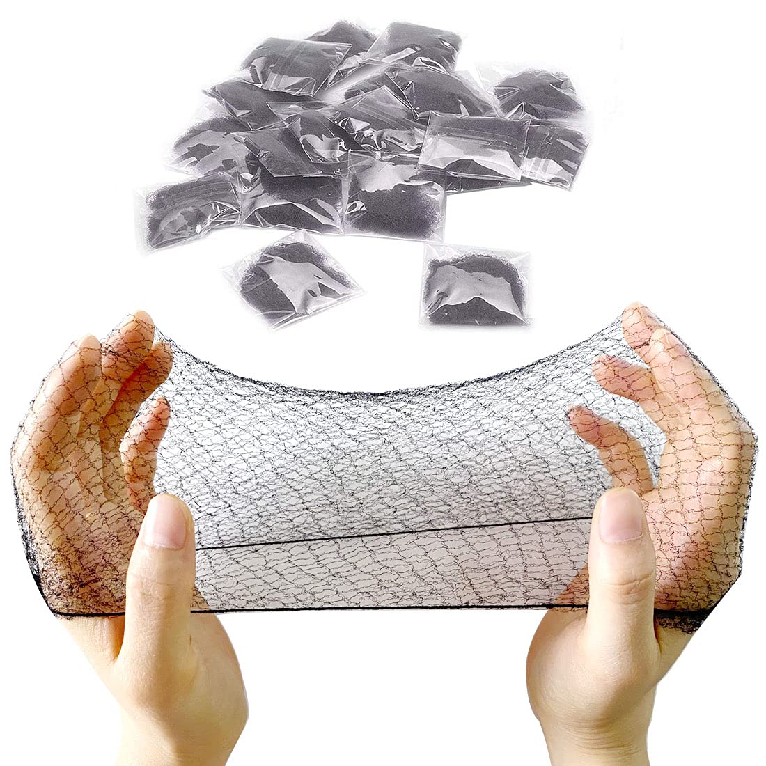 20 Pcs Hair Nets for Women Bun,Invisible Hair Nets Elastic Edge Mesh (Coffee)
