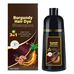 IIIMEIDU Hair Dye Shampoo for Gray Hair Coverage, 3 in 1 Natural Black Dye for Women Men, 500ml