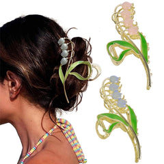 Large Non-Slip Metal Sparkly Butterfly Hair Jaw Clips for Women - Strong Hold Cute Hair Claws, Headwear Gifts (2Pcs)