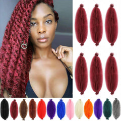 Ginger Afro Twist Hair 16 Inch 3 Packs Springy Afro Twist Hair Pre Fluffed Spring Twist Hair Kinky Marley Braiding Hair Afro Twist Wrapping Hair for Soft Locs (16 Inch, 3packs, 350#)