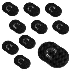 Pocket Palm Combs, Massager Hair Brush Comb Palm Combs for Men Beard Brush, Black pocket brush (4 Pcs Finger Type)