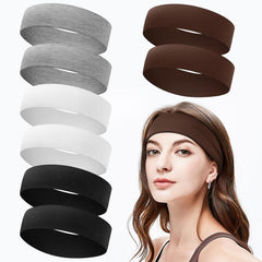 Headbands for Women Stocking Stuffers - 8Pcs Head Bands Non Slip for Women's Hair Accessory Stretchy Fabric Sweat Headband for Workout Sport Yoga Running Christmas Birthday Gifts for Women Valentines