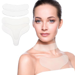 Chest Wrinkle Pads-2 Pcs Silicone Patches for Wrinkles, Anti Wrinkle Patches for Decollete & Cleavage, Anti Aging Wrinkle Remover, Reusable Overnight Wrinkles Treatment While Sleeping