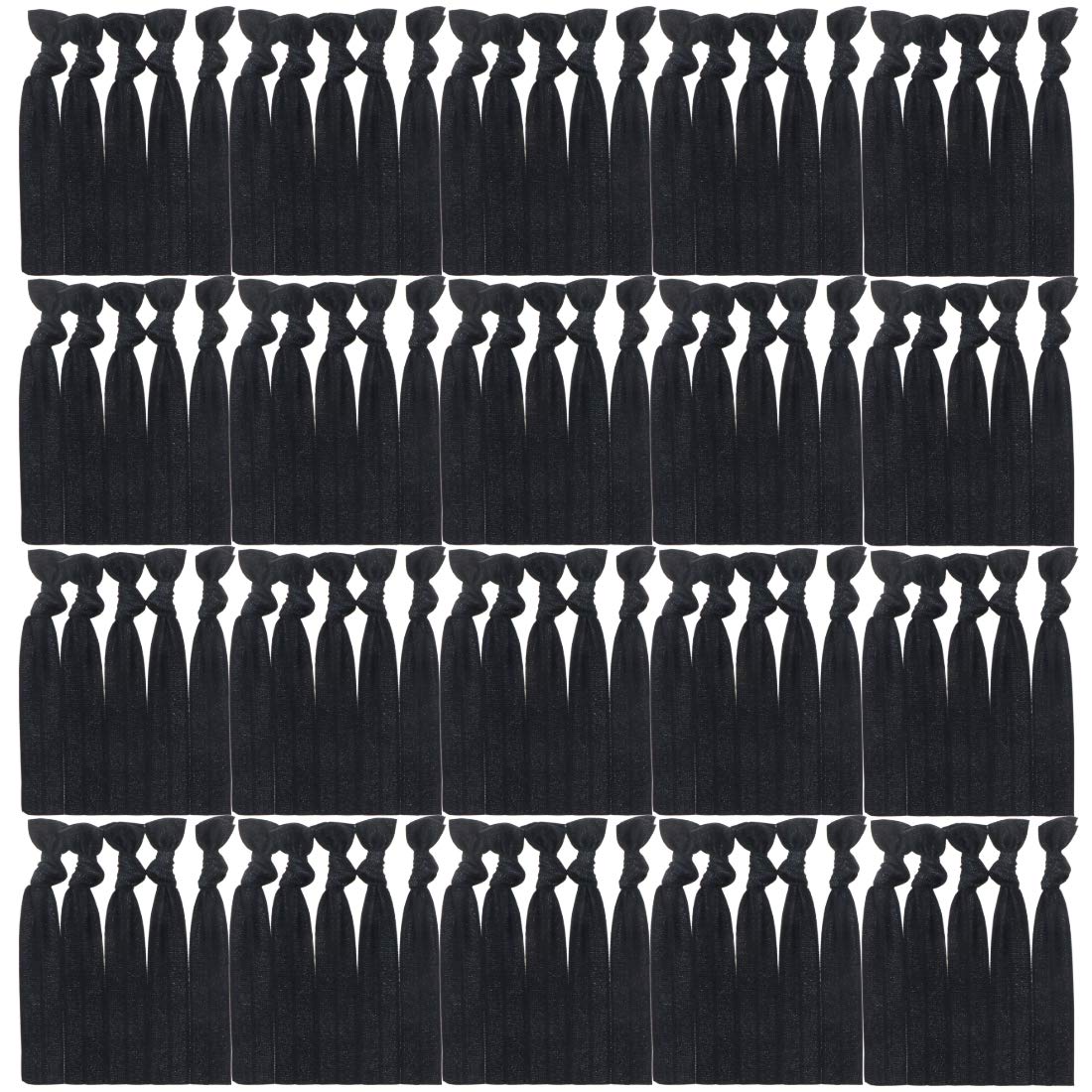 120 Pack Neutral Color No Crease Ribbon Elastics Hair Ties Women Yoga Knotted Ponytail Holder