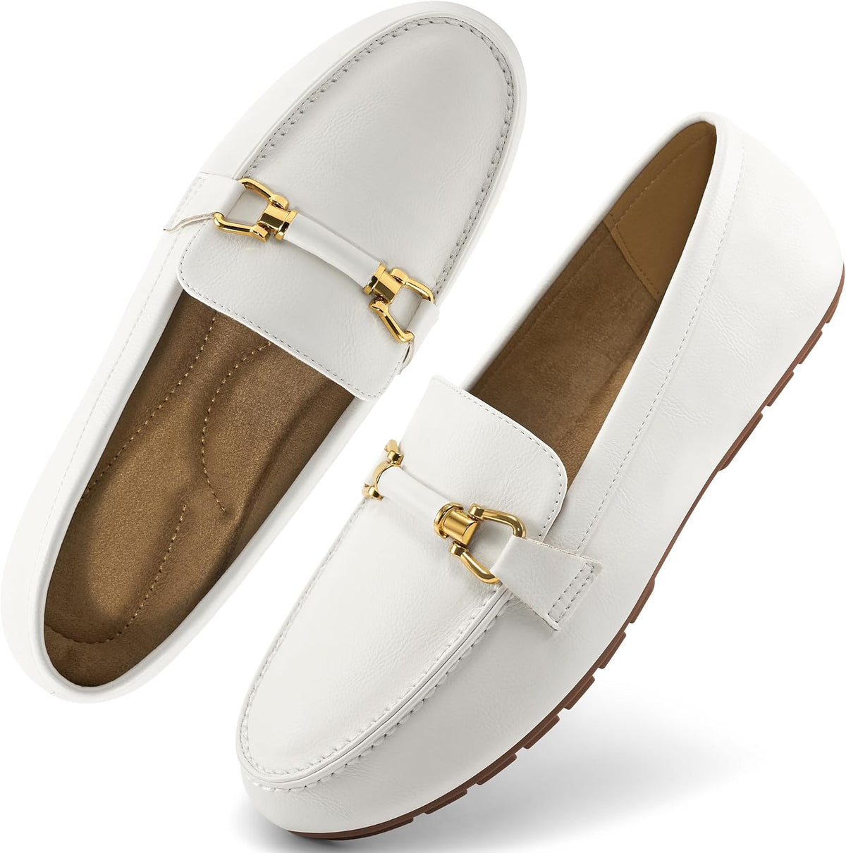 HARENCE Loafers for Women Comfortable Slip On Business Work Flats Shoes Casual Driving Moccasins Penny Loafer