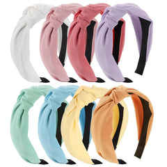 8Pcs Headbands for Women, Fashion Knotted Headband Coffee Series Wide Hairband Hair Accessories Stocking Stuffers for Women Girls