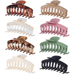 laxizar Claw Clip Hair Clip 8 Pack 4.3 Ihch Rectangular Hair Clips for Women Girls Large Hair Jaw Clips Hair Clamps