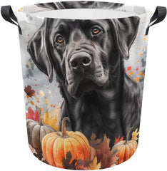 Fall Dog Laundry Hamper Cute West Highland White Terrier Dog Hampers for Laundry Dirty Clothes Basket Organizer Room Decor