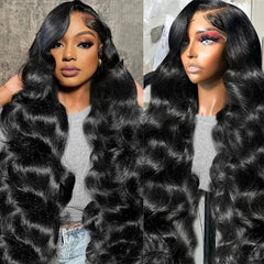 13x6 HD Lace Front Wigs Human Hair 28 Inch Body Wave Lace Front Wigs Human Hair Pre Plucked 200 Density Transparent Lace Frontal Wigs Human Hair Lace Front Wigs Baby Hair Human Hair Wig for Women
