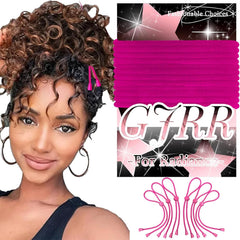 Adjustable Hair Ties for Thick, Curly Hairstyles - Afro Puffs, Ponytails, Locs, Pineapples for Black Women and Girls (Pack of 6)