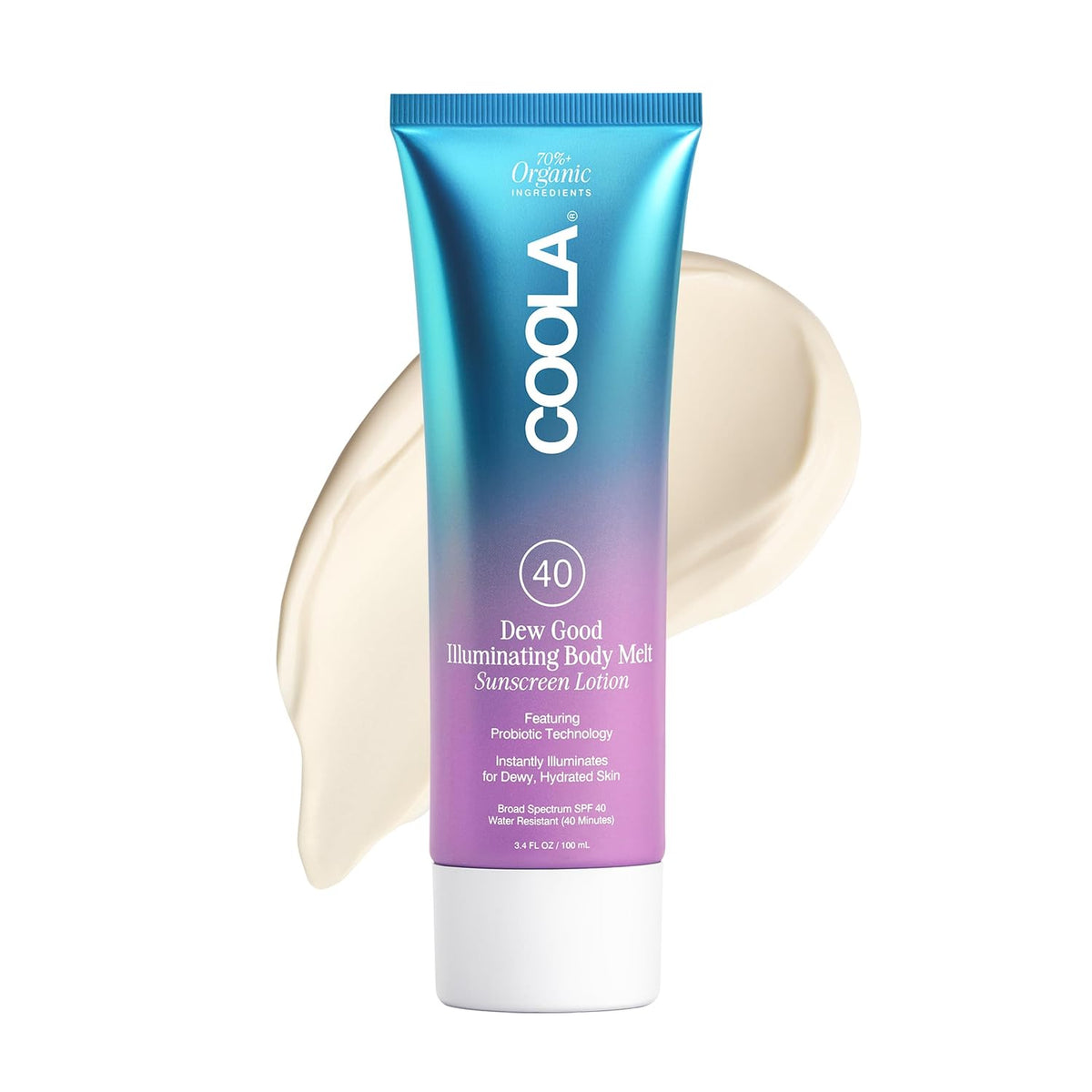 COOLA Organic Dew Good Illuminating Probiotic Serum with SPF 30, Dermatologist Tested Sunscreen with Plant-Derived BlueScreen Digital De-Stress Technology, 1.15 Fl Oz