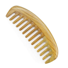 Onedor Handmade 100% Natural Green Sandalwood Hair Combs - Anti-Static Sandalwood Scent Natural Hair Detangler Wooden Comb (Wide Tooth),1 Count (Pack of 1)