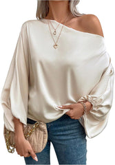 Verdusa Off The Shoulder Blouses for Women 3/4 Length Sleeve Tops Dressy Casual Blouse