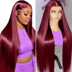 bunGiol Straight HD Transparent Lace Front Wigs Human Hair 13x4 for Black Women Glueless Brazilian Virgin Frontal Hairline 180% Density Pre Plucked with Baby Hair Black 24 inches