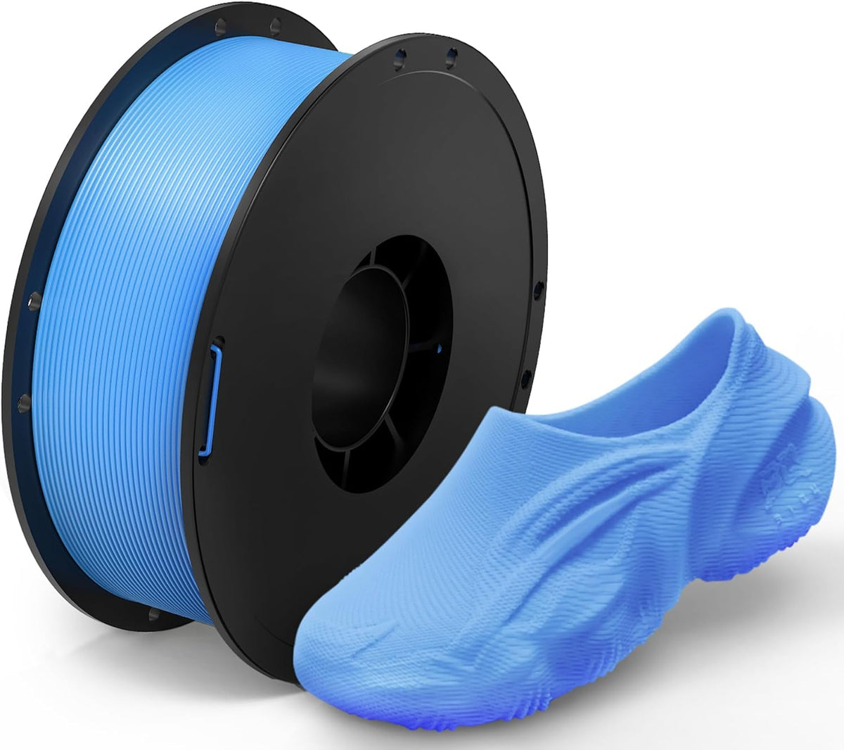 BIQU MorPhlex Flexible Filament 1.75mm, Turn 90A Into Ultra-Soft 75A with High Flexibility, 1Kg (2.2lbs) Spool - Dimensional Accuracy ±0.02 mm, Beginner-Friendly (Blue)