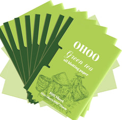Face Oil Blotting Paper Facial Oil Absorbing Sheets for Oily Skin Face Wipes for Makeup Clean Green Tea 400 Count