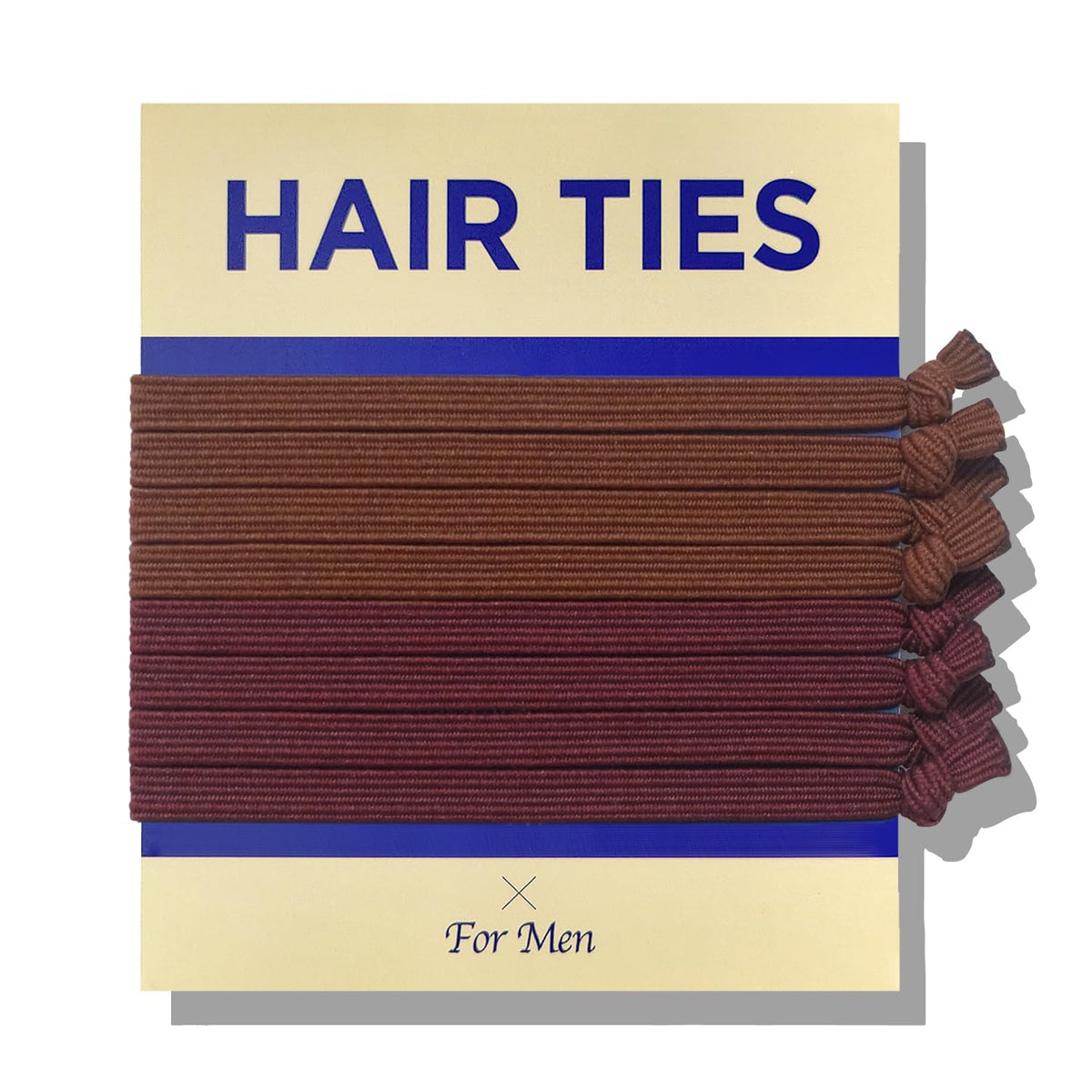 Knotted Hair Ties for Men 5 Pcs (Wide, Black) - No Damage Crease Breakage for Long Hair | Buns Curly Thick Elastic Hair Ties for Guys | Perfect Hairtie