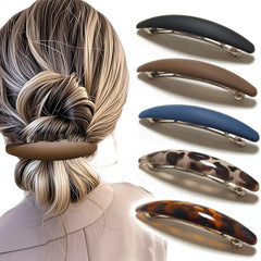 Large Hair Barrette Matte 4 Inch No Slip Not Easy to Break French Hair Clips for Women Thick to Thin Hair, 3 Pack