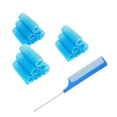 18PCS Self Grip Small Hair Curlers Heatless Roller Hair Curlers Pro Salon Hairdressing Curler DIY Curly Hairstyle Hair Rollers Tools Rat Tail Comb for Women Medium Short Hair(0.8 x 2.4 Inch)