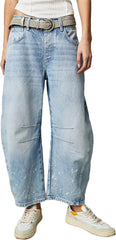 Women's Cross-Border European and American Wide-Leg Loose Mid-Low Waist Jeans