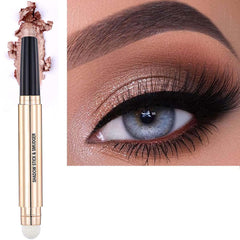 Eyeshadow Stick Makeup Cream Smooth Shimmer Eyeshadow Pencil, Hypoallergenic Waterproof Long Lasting Eye Shadow Highlighter Stick Midnight Black # 18