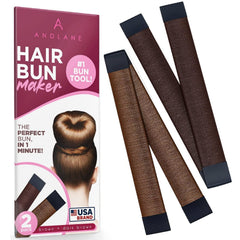 Women's Hair Bun Maker Tool - French Twist Fold Wrap Snap Hair Accessories by Andlane (3 Blonde)