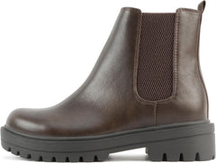 Soda Pilot ~ Women Lug Sole Low Heel Chelsea Fashion Ankle Bootie w/Double Elastic Gore