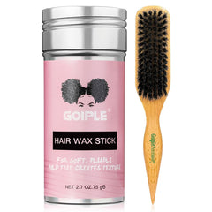 3 Pieces Hair Styling Comb Set Teasing Brush Rat Tail Comb Edge Brush for Edge&Back Brushing, Combing, Slicking Hair for Women (Black)