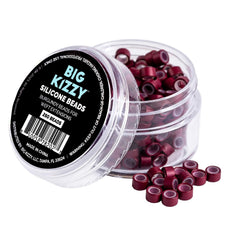 Big Kizzy 1000pcs Brown Silicone Lined Microlink Beads for Weft Hair Extensions, 5.0mm for invisible extension application