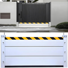 Garage Door Flood Barriers for Home - Dam Easy Flood Barrier Aluminum Alloy Garage Door Water Barrier Vertical Detachable Reusabl. H 23.6inch X L 7FT