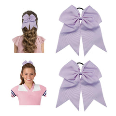 Cheer Bows for Cheerleaders Cheerleading Bows 2 Pcs 8 Inch Large White Hair Bow Scrunchies Ribbon Ties School Sports Softball Cheerleader Bows Hair Accessories Gifts for Girls Women