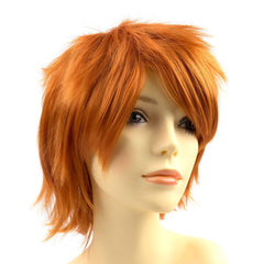 Modernfairy Anime Halloween Wig Blue for Cosplay Party, Synthetic Layered Short Hair Wigs with Bangs, Pastel Wigs for Women Men