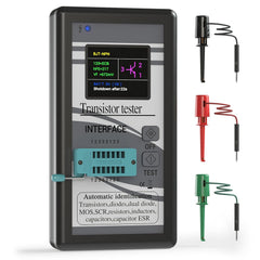 DROK Automatic Transistor Tester Kit - ESR Meter MOS SCR LCR Meter Mosfet Transistor Capacitor Tester for NPN PNP